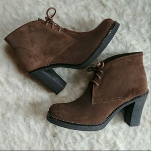 La Canadienne Brown Suede Boots Size 7.5M